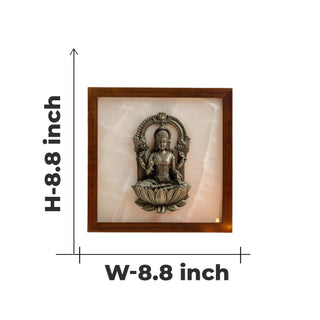 Goddess Lakshmi Pyrite-Selenite 3D Plate (Complimentary wooden frame)