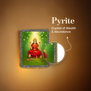 Goddess Lakshmi Pyrite Plate [Rectangle shape]