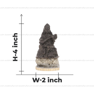 Goddess Saraswati on Pyrite Geode I Miniature Series