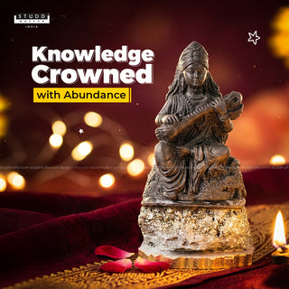 Goddess Saraswati on Pyrite Geode I Miniature Series