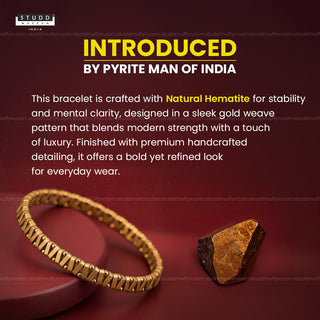 Gold Weave Hematite Sleek Bracelet