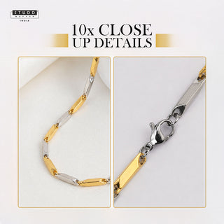 Gold and Silver Rice Chain 3MM