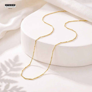 Golden Rice Chain - 24K Gold Tone Plated [ Pack of 2 ]