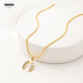 Good Luck Pendant - 24k Gold Tone Plated [ With Chain ]