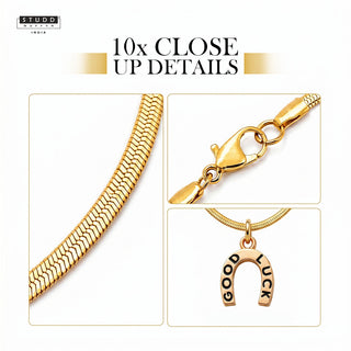 Good Luck Pendant - 24k Gold Tone Plated [ With Chain ]
