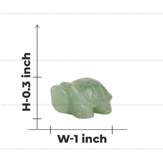 Green Aventurine Crystal Tortoise | Miniature Series