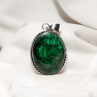 Green Malachite Pendant (Without Chain)