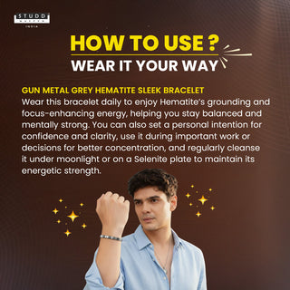 Gun Metal Grey Hematite Sleek Bracelet