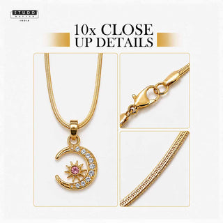 Half Moon Pendant with Chain
