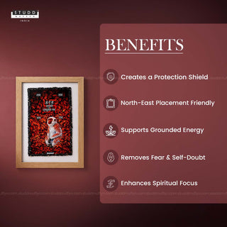 Hanuman Yantra Tourmaline Frame