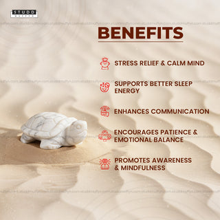 Howlite Crystal Tortoise| Miniature Series