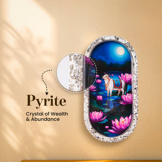 Kamdhenu Lotus Pyrite Trinket Tray [Capsule Shape]