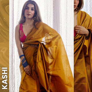 Kashi I Banarasi Silk Saree I Mustard Yellow