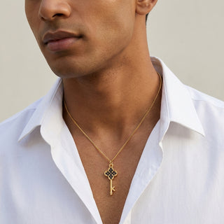 Key Pendant -  24K Gold Tone