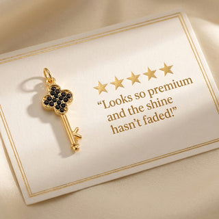 Key Pendant -  24K Gold Tone