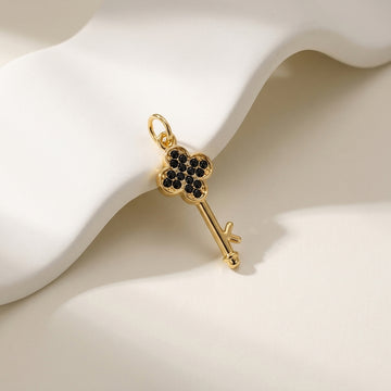 Key Pendant - 24K Gold Tone