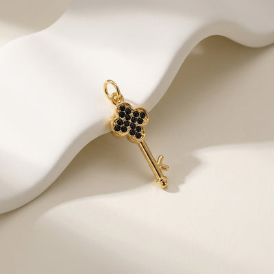 Key Pendant -  24K Gold Tone