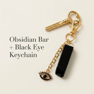 Obsidian Bar + Black Eye Keychain