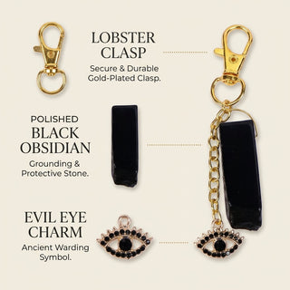 Obsidian Bar + Black Eye Keychain