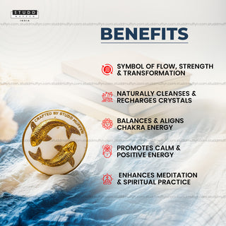 Koi Fish Karma Chakra Selenite Coaster