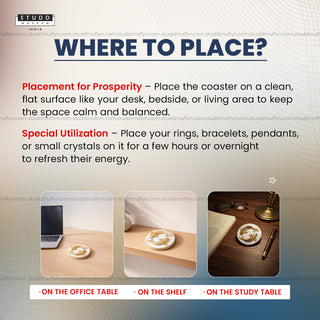 Koi Fish Karma Chakra Selenite Coaster