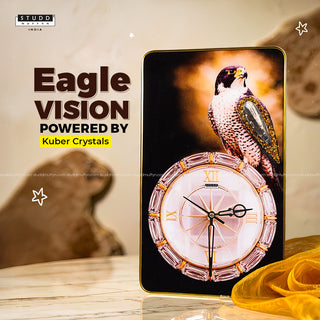Kuber Crystal Eagle Clock