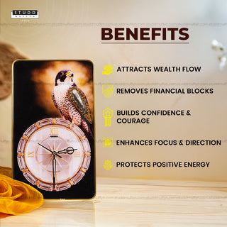 Kuber Crystal Eagle Clock