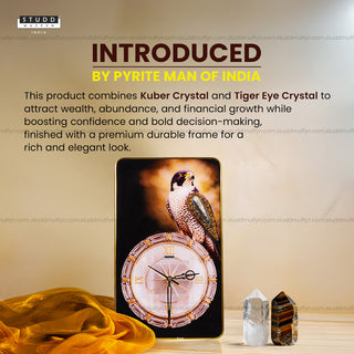 Kuber Crystal Eagle Clock