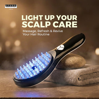 LED Red & Blue Light Therapy Comb for Hair Growth – Scalp Massage Brush