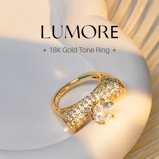 LUMORÉ – 18K Gold Tone Plated Ring