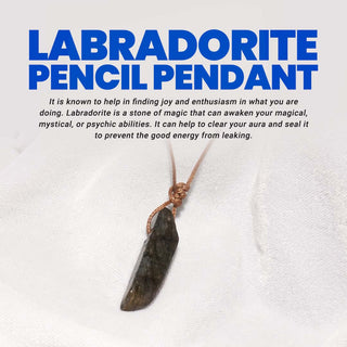 ⁠Labradorite Pencil Pendant