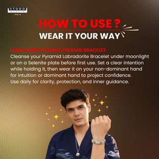 Labradorite Square Pyramid Bracelet