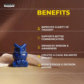 Lapis Lazuli Crystal Owl | Miniature Series
