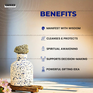 Lapis Lazuli Wishlist Vase With Pyrite Geode