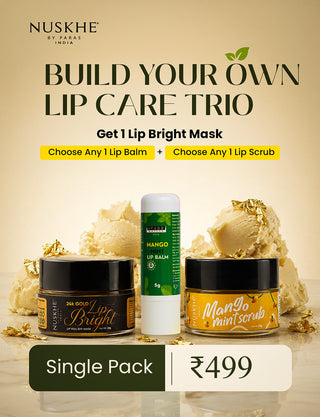 Lip Love Combo ₹499 — Lip Bright + Lip Scrub + Lip Balm