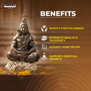 Lord Shiva on Pyrite Geode I Miniature Series