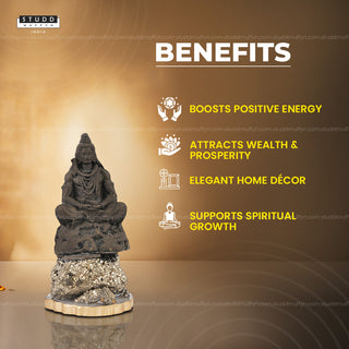 Lord Shiva on Pyrite Geode I Miniature Series