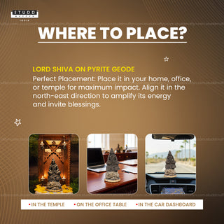 Lord Shiva on Pyrite Geode I Miniature Series