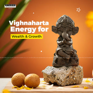 Lord Ganesha on Pyrite Geode I Miniature Series