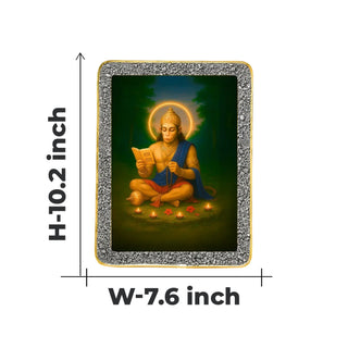 Lord Hanuman Ji Pyrite Plate [Rectangle Plate]