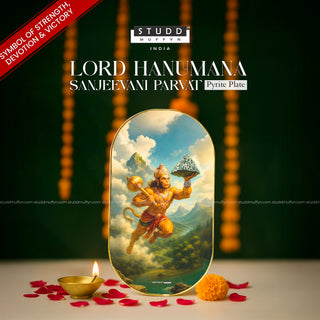 Lord Hanumana-Sanjeevani Parvat Pyrite Plate [Capsule Plate]