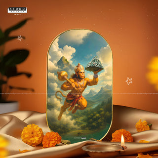 Lord Hanumana-Sanjeevani Parvat Pyrite Plate [Capsule Plate]