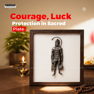 Lord Hanumana 3D Pyrite Plate