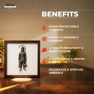 Lord Hanumana 3D Pyrite Plate