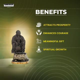 Lord Hanumana on Pyrite Geode I Miniature Series