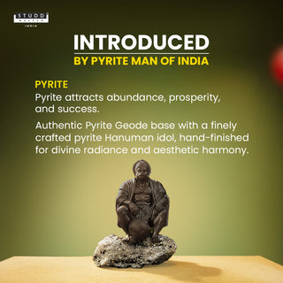 Lord Hanumana on Pyrite Geode I Miniature Series
