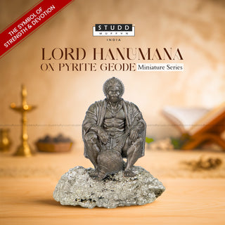 Lord Hanumana on Pyrite Geode I Miniature Series