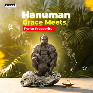 Lord Hanumana on Pyrite Geode I Miniature Series