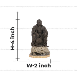 Lord Hanumana on Pyrite Geode I Miniature Series