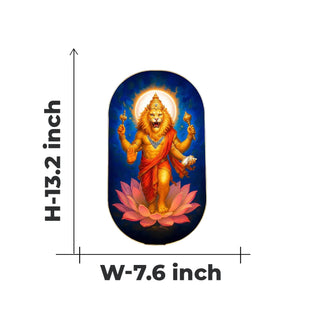 Lord Narasimha Pyrite Frame [ Capsule Shape ]